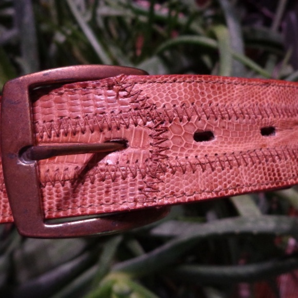 New Nocona Genuine Lizard Leather Western Belt 30 main image 4